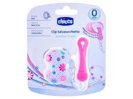 Imagen del producto Chicco clip chupete fashion rosa 1u