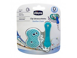 Imagen del producto Chicco Fashion Clip para chupete de color azul 1u