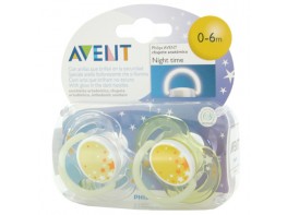 Imagen del producto Avent chupete nocturnos 0-6 meses 2u