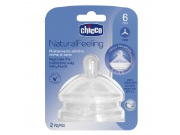 Imagen del producto Chicco Tetina natural feeling flujo papilla +6 meses 2uds