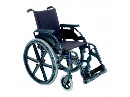 Sunrise Medical silla ruedas premium 24' sólida 43cm azul con inodoro